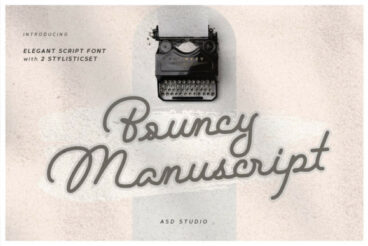 Bouncy Manuscript Font