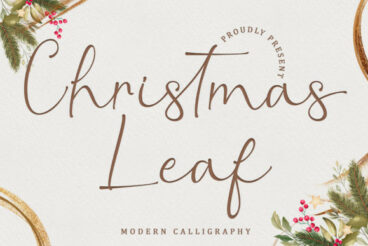 Christmas Leaf Font