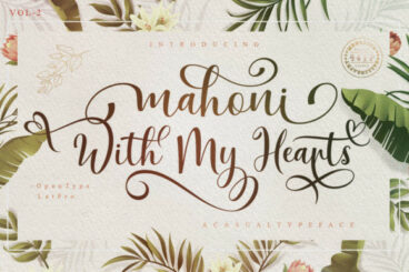 Mahoni with My Hearts Font