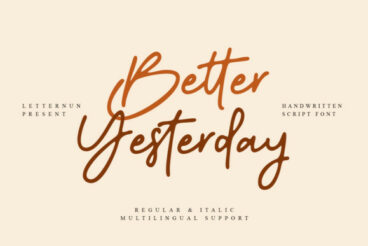 Better Yesterday Font