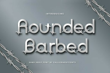 Rounded Barbed Font