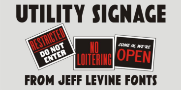 Utility Signage JNL Font