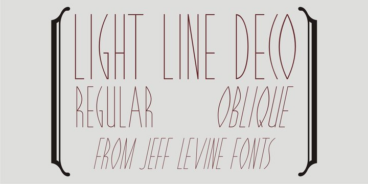 Light Line Deco Font