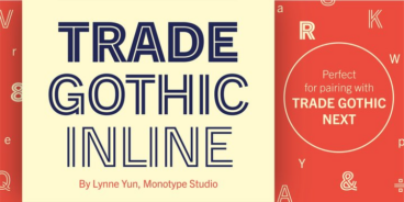 Trade Gothic Inline Font