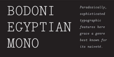 Bodoni Egyptian Mono Font Family