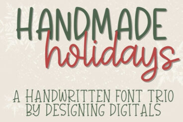 Handmade Holidays Trio Font