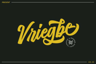 Vriegbe - Bold Script Logotype