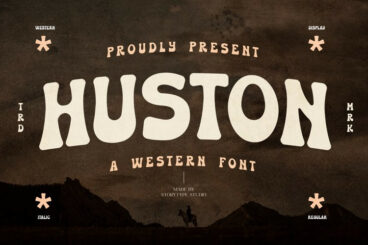 Huston western font