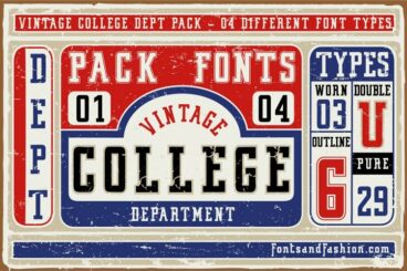 Vintage College Font