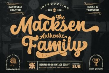 The Macksen Textured Font