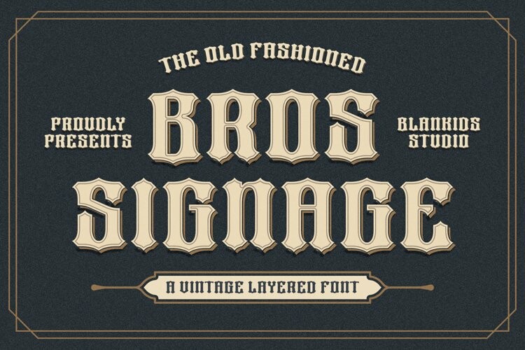 Bros Signage Font - Free Font