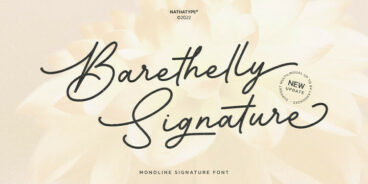 Barethelly Signature Font