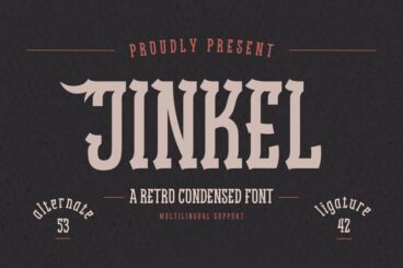 Jinkel | Retro Condensed Font