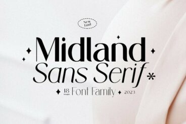 Midland Font Family - 18 Fonts