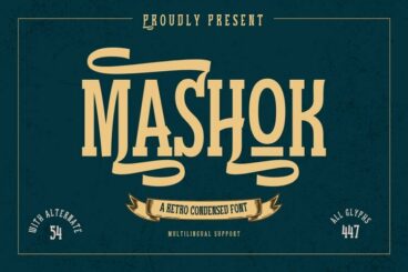 Mashok | Retro Condensed Font