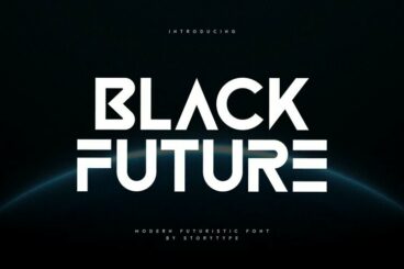 Black Future Modern Futuristic Font