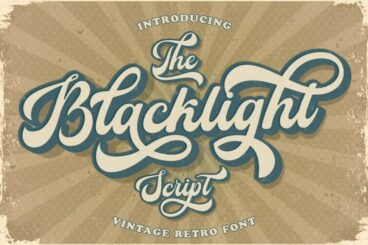 Blacklight Script Font