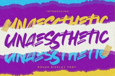 Unaessthetic - Rough Display Font
