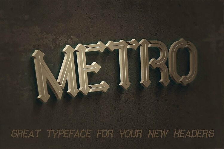 Metro - 10 Fonts Family - Free Font