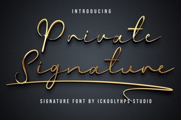 Private Signature Font Free Font