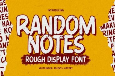 Random Notes - Rough Display Font