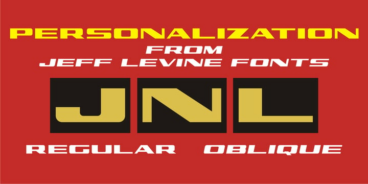 Personalization JNL font