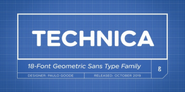 Technica v2 Font Family - 18 Fonts