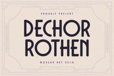Dechor Rothen Modern Art Deco Font
