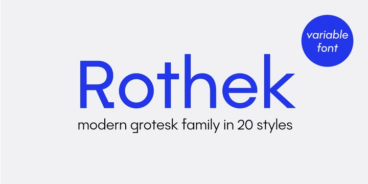 Rothek Font Family v2 with Variables