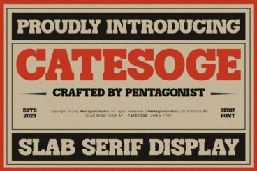 Catesoge | Retro Slab Font