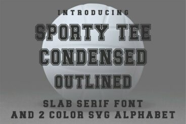 Sporty Tee Condensed Outlined Font