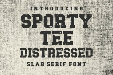 Sporty Tee Distressed Font