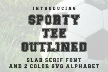 Sporty Tee Outlined Font