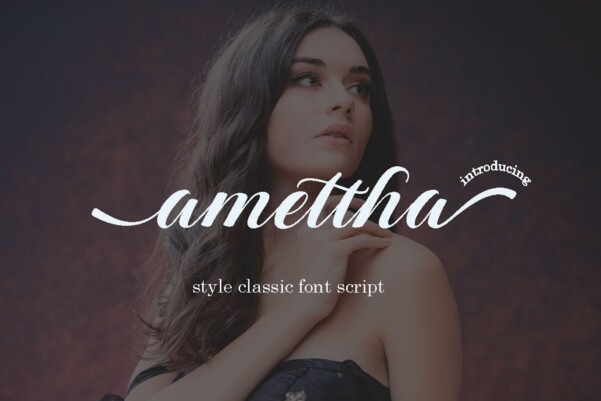 Amettha Script Font - Free Font