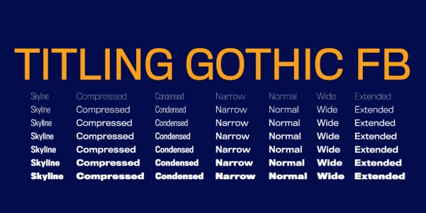 Titling Gothic FB Font Family - Free Font