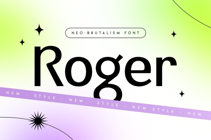 Roger Neo Brutalism Font - Free Font