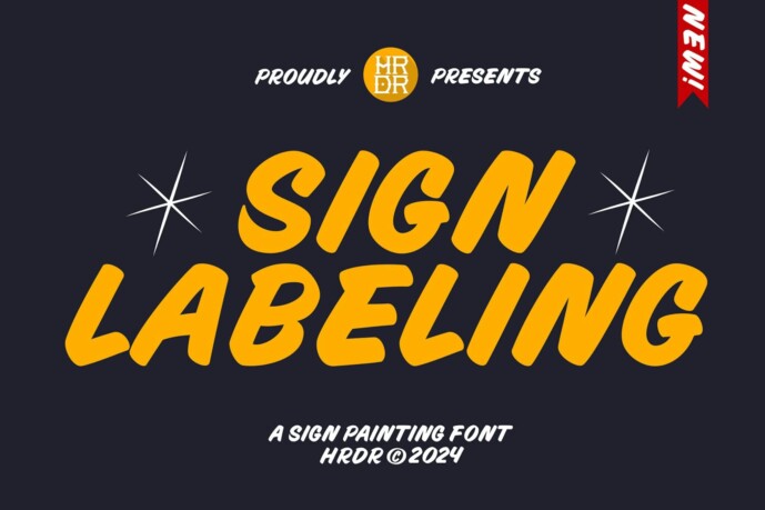 Sign Labeling Font - Free Font