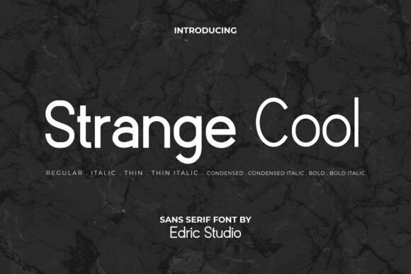 Strange Cool Font Family - Free Font