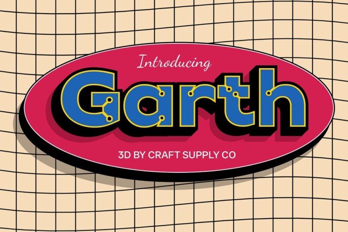 CS Garth 3D Font - Free Font