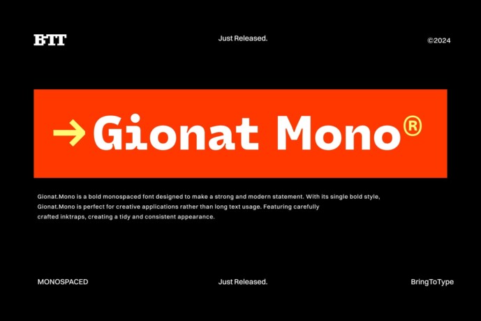 Gionat Mono Font - Free Font