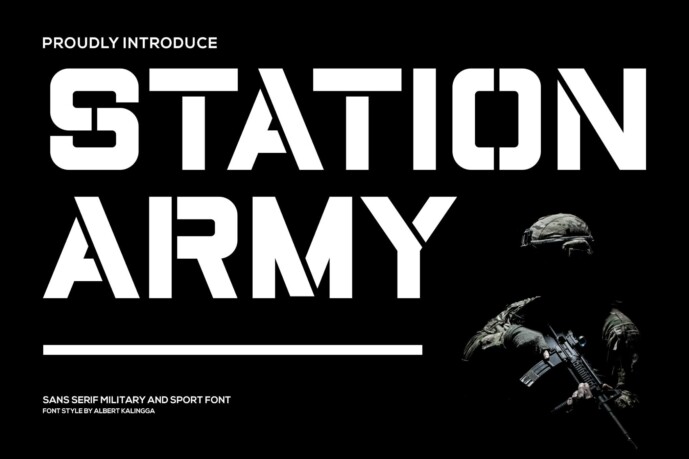 Station Army Font - Free Font