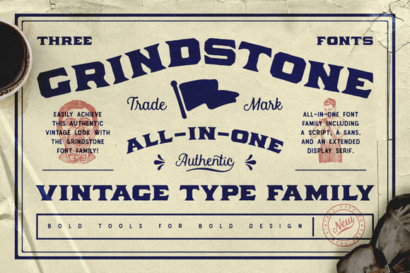 Grindstone Vintage Font Family Sale Ifonts Xyz