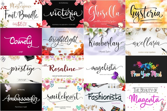 The Masterpiece FONT BUNDLE