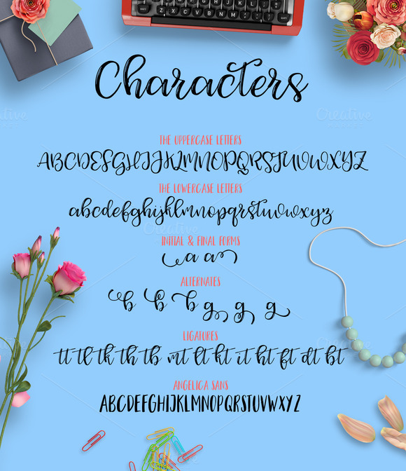 Angelica DUO Script Font Angelica DUO Script Font