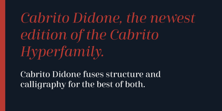 Cabrito Didone Font Family Cabrito Didone Font Family