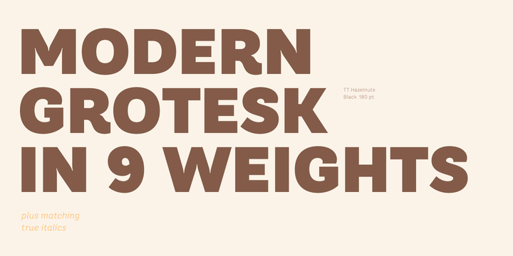 TT Hazelnuts Font Family TT Hazelnuts Font Family