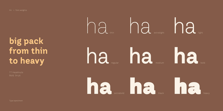 TT Hazelnuts Font Family TT Hazelnuts Font Family