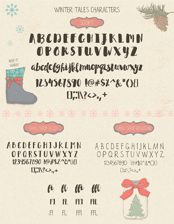 Free Winter Tales Trio Extras Script Fonts