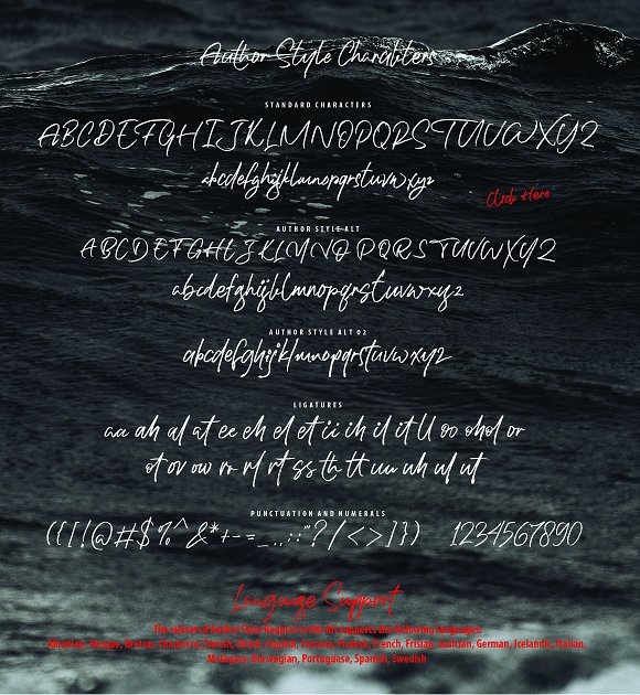 Author Style Script Font Author Style Script Font