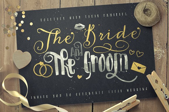 Just Married! Wedding Pack Font Bundle Just Married! Wedding Pack Font Bundle